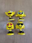Set Of 4 Ceramic Emoji Wobler Figures 8cm Tall