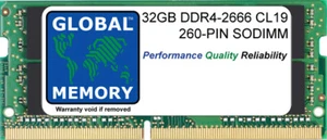 32GB 1x32GB DDR4 2666MHz PC4-21300 260-PIN SODIMM MEMORY RAM 27" IMAC 2019/2020 - Picture 1 of 1