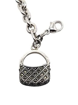 Pulsera Judith Jack Plata Esterlina Marcasita Monedero Dije #20519 Foto 1 de 4