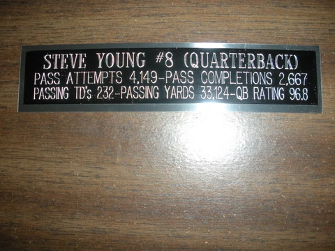 STEVE YOUNG (49ERS) ENGRAVED NAMEPLATE FOR PHOTO/DISPLAY/POSTER Cover