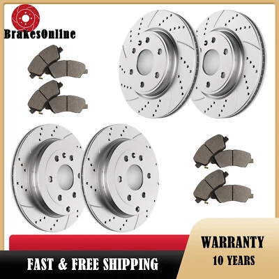Front and Rear Brake Rotors Pads fit for Chevrolet Traverse GMC Acadia Brakes - Image 1 of 4