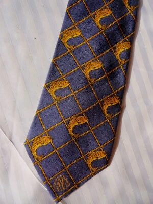 Corbata cristiana de seda hecha a mano Eagles Wings John 21:6 Foto 1 de 4