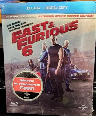 Fast &Furious 6 (2013) Blu-Ray + Digital Copy Paul Walker Factory Sealed! - Image 1 of 3