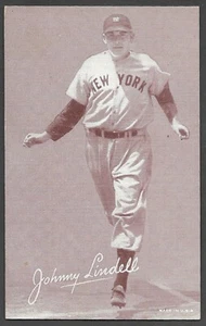1947-66 AUSSTELLUNGSLIEFERFIRMA Johnny Lindell NEW YORK YANKEES SEHR GUTER ZUSTAND (Fleck) A - Bild 1 von 2