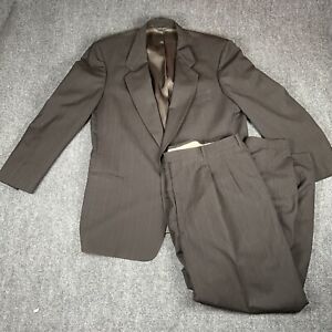 Pierre Cardin Wool Tuxedo Suit Blazer Trousers Gray Formal See Measurements