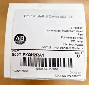 ALLEN-BRADLEY 800T-FXQH2RA1- **Brand NEW Sealed Box** Push Pull Mushroom Red - Picture 1 of 2