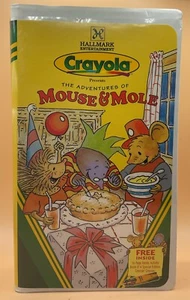 Crayola Presents the Adventures of Mouse Mole VHS 1997 Thick Clamshell w/ Book - Imagen 1 de 4