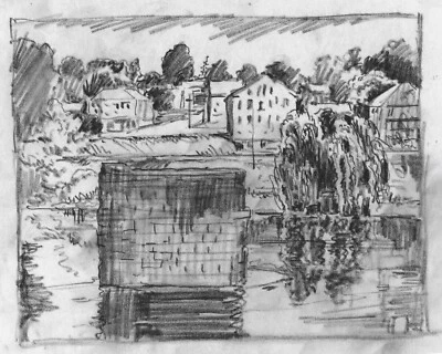 Dibujo Norman Kent Roscoe Village Coshocton Ohio Foto 1 de 2