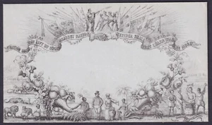 1850 c. Valentine Peace Envelope State 2 Original Very Fine Unused - Picture 1 of 2
