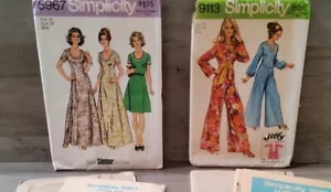Mono Jiffy Vintage Simplicity Años 70 Patrones de Costura Look Más Delgado Vestido - Imagen 1 de 3