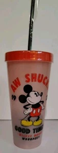 Mickey Mouse Color Changing 24 oz Tumbler Lid, Straw & Plastic Ice Cubes Disney - Picture 1 of 8