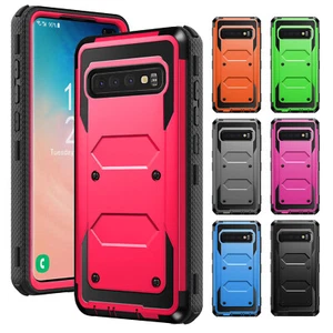 Dual Layer Rugged Hard Phone Case Cover für Samsung Galaxy S10/S10 5G/S10+/S10e - Bild 1 von 54