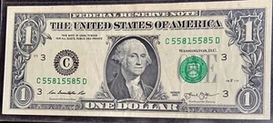 Fancy Serial Number C 5581 5585 D FRN 2013 Philadelphia, PA - Picture 1 of 2