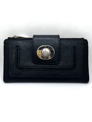 Cartera COLE HAAN Vintage Plegable Negra 7.5”x4” VENDIDA COMO ESTÁ LEÍDA Foto 1 de 4