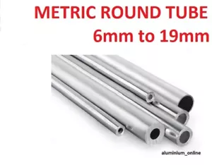 ALUMINIUM ROUND TUBE METRIC 6mm 8mm 10mm 12mm 13mm 14mm 15mm 16mm 18mm 19mm 1 - Picture 1 of 2