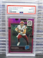 2022 Donruss Optic Sam Howell Pink Rated Rookie Card RC Holo #205 PSA 10