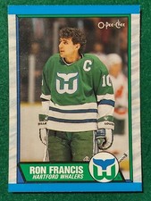 1989-90 O-Pee-Chee Hockey Card #175 RON FRANCIS Hartford Whalers