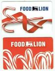 FOOD LION Gift Card LOT of 2 - Christmas Candy Canes - Holidays - No Value
