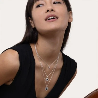 BIGIOTTERIA DONNA VESTOPAZZO LO53158 PLACCATA ARGENTO COLLANA OCCHIO EGIZIANO - Immagine 1 di 3