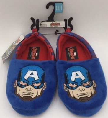 Marvel Avengers Captain America Superhero Boys Slippers Size 13-1 New wi… Foto 1 de 4