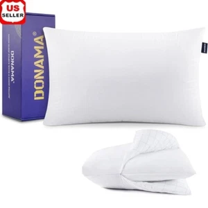 Adjustable Hotel Quality Pillow Down Alternative Soft Support Side Back Sleepers - Picture 1 of 7