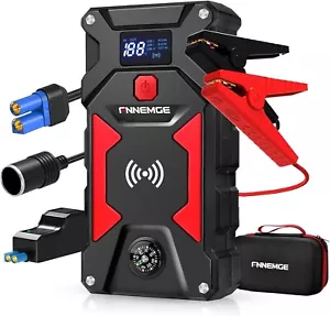 FNNEMGE Car Jump Starter 4000A Peak, 24800mAh Capacity, Up to All Gas and 8.0L D - Picture 1 of 6