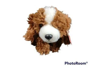 NWT Gund Teacup Puppies 'Jedda" Plush, Two-tone brown/white Small Plush Puppy - Picture 1 of 4