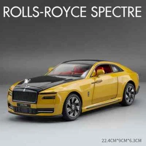 1/24 Rolls Royce Spectre Alloy Luxury Model Car Diecast  Kid Toy Vehicle Yellow - Picture 1 of 19