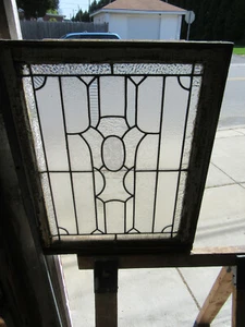~ ANTIQUE STAINED GLASS WINDOW 1 OF 3 ~ 23 x 28.5 ~ ARCHITECTURAL SALVAGE - Picture 1 of 10