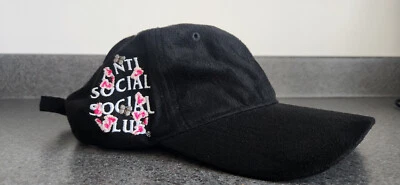 Anti-Social Social Club Velvet embroideried cap butterly - Image 1 of 4
