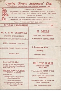 GRESLEY ROVERS V BELPER TOWN ~ UNDATED BUT BELIEVED TO BE 1955-56 SEASON - Picture 1 of 2