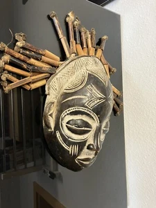Maske dekorativ aus Holz, original Afrikanisch  - Bild 1 von 7
