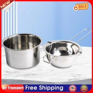 2 Pcs Wax Melting Inner Outer Pot Wax Bowl Reusable 400ml Candle Making Supplies - Picture 1 of 12