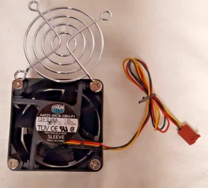 COOLER MASTER A6025-30CB-3BN-PI 0.,08A 12V, 3-Wire CASE Fan W/CAGE 2.36" x 0.98 - Picture 1 of 2
