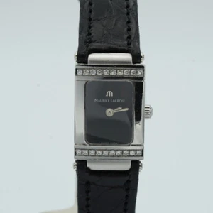 MAURICE LACROIX MIROS CARREE DAMEN UHR STAHL QUARTZ 23MM 32823 BRILLIANTEN ML044 - Bild 1 von 10
