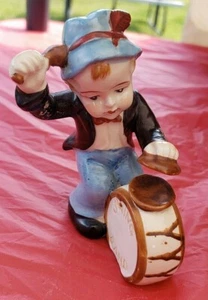 Swing Band figurine boy drum Japan ceramic marching cymbals music vintage  - Picture 1 of 6