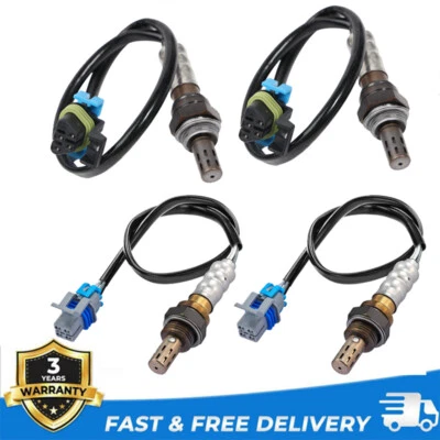 Sensor de oxígeno aguas arriba + abajo 4 piezas para GMC Sierra 1500 2500 3500 2003-2006 6,0 L V8 Foto 1 de 4