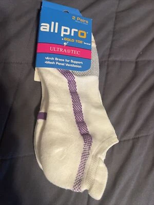 All Pro Puntera Dorada 2 Pares Calcetines Ultra Tec Zapato M 4 - 10 Calcetines 9 - 11 Foto 1 de 2