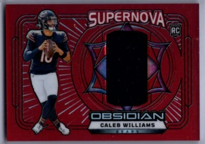 2024 Obsidian Football Supernova Red Caleb Williams JERSEY BEARS INSERT 12/75 - Picture 1 of 2