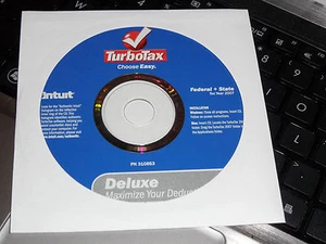 2007 and 2008 TurboTax Deluxe Federal Turbo Tax 2 New sealed CD's - Picture 1 of 2