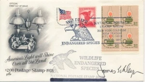 #1611 $2 Block of 4 Kerosene Lamp combo Artcraft cachet FDC auto James Schleyer - Picture 1 of 1