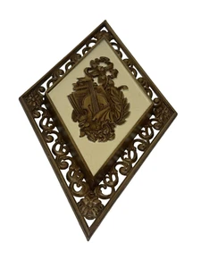 syroco wall plaques vintage plastic brown NO 4271 MUSIC - Picture 1 of 6