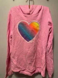 Justice Girls Sparkle Heart Hoodie Size 7 FAST FREE SHIPPING US SELLER - Picture 1 of 3
