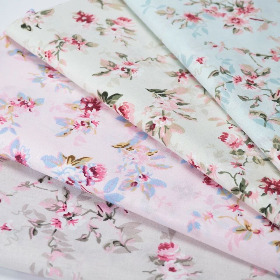 Baumwollstoff mit 240cm Maxi Breite "Bea" Blumen Stoff Meterware ab 50 x 240 cm - Bild 1 von 4