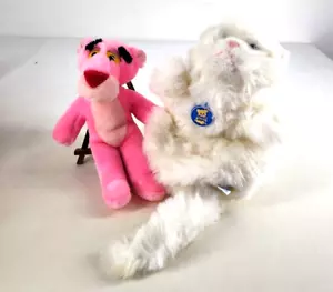 2 marionetas de gato persa blancas Dakin Pink Panther de colección de felpa Dakin y 1983 - Imagen 1 de 11