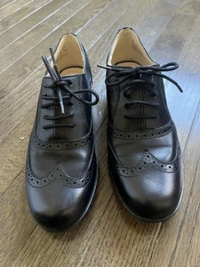 Zapatos Oxford Clarks Narrative para mujer 6,5 Derby de cuero negro con cordones - Imagen 1 de 8
