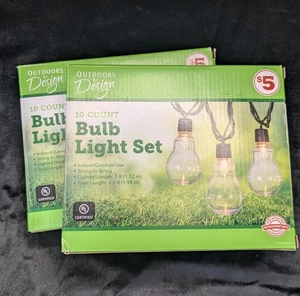 2er Set - 10 Stück Glühbirne Licht Set, Innen / Außen, Weihnachten Urlaub Dekor  - Bild 1 von 4