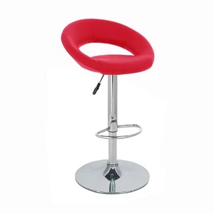 NEW! BARSTOOL - ADJUSTABLE BAR STOOL CHAIR - ADJUSTING RHO LEATHER-SET OF 4 RD - Picture 1 of 4