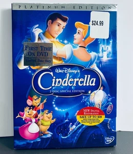 NEW Disneys CINDERELLA PLATINUM ED 2-Disc DVD Special Ed 2005 Sealed, w/Slipcase - Bild 1 von 3