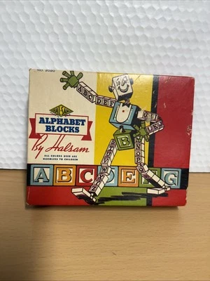 Juego de bloques de alfabeto Hal-Sam vintage Foto 1 de 4
